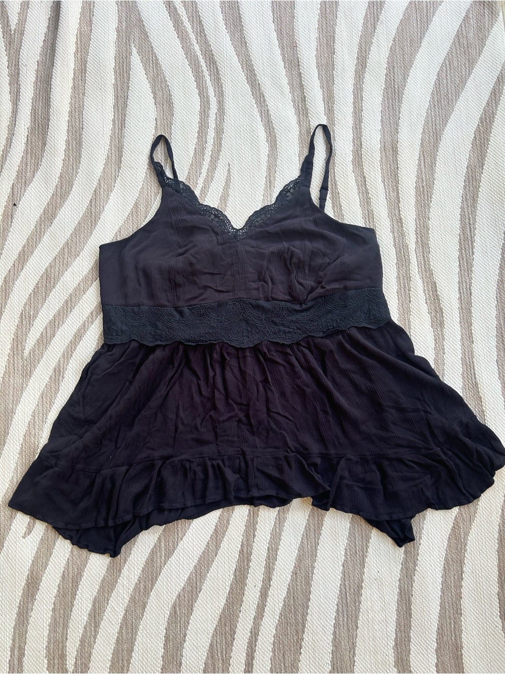 Torrid size 3X Black Lace Trim Tank